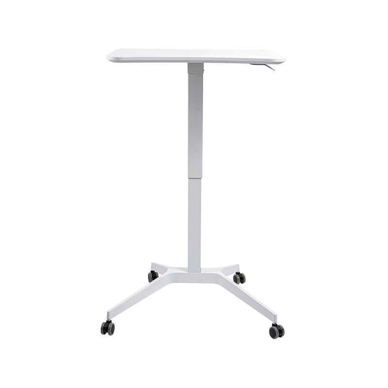 SK07 (Vierkante aluminium buiskolom) Pneumatisch in hoogte verstelbaar bureau