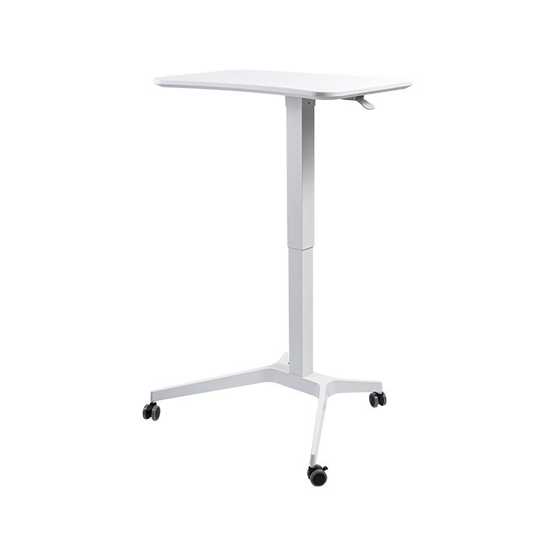 SK07 (Vierkante aluminium buiskolom) Pneumatisch in hoogte verstelbaar bureau