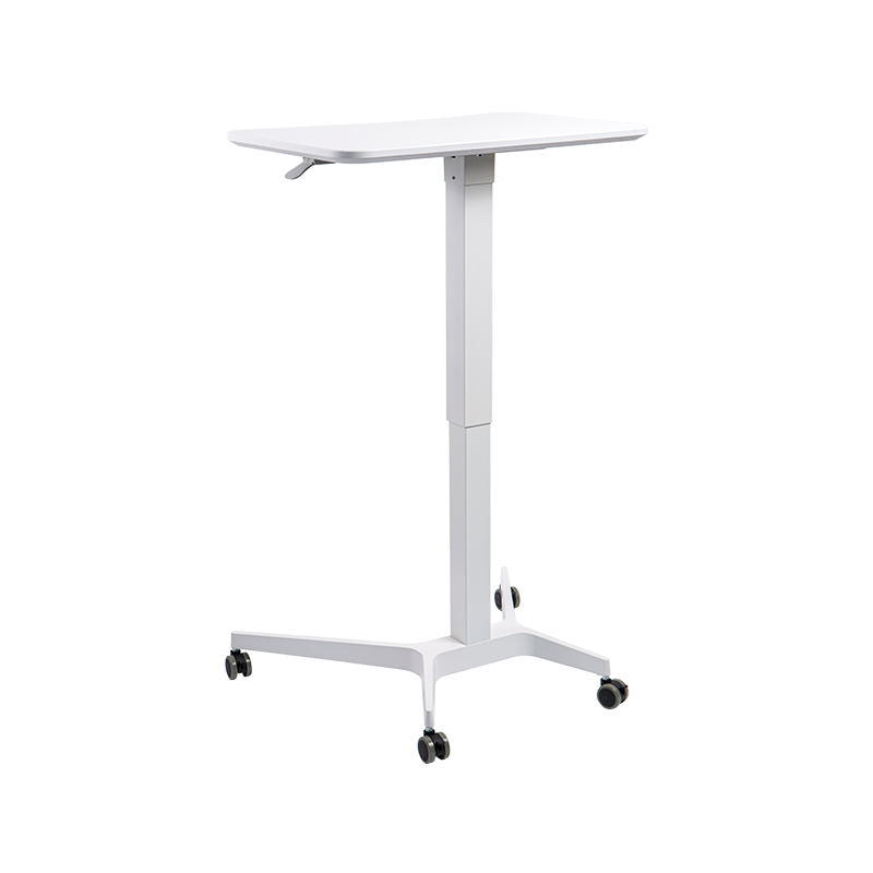 SK07 (Vierkante aluminium buiskolom) Pneumatisch in hoogte verstelbaar bureau